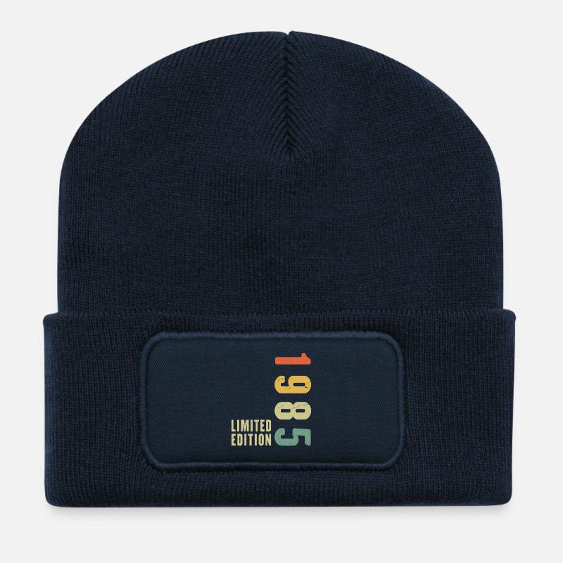 40 Jahre 1985 Vintage Retro Geburtstagsgeschenk - Recycelte Patch Beanie - French Navy