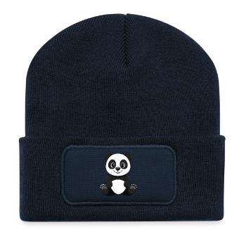 Panda - Recycelte Patch Beanie - French Navy - Vorne