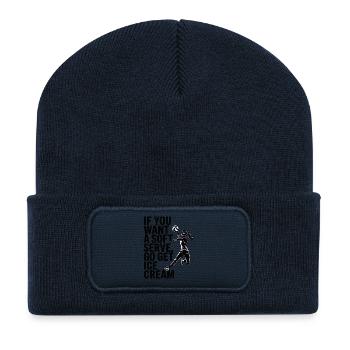 Soft-Serve? Dann ab zum Eis – Volleyball - Recycelte Patch Beanie - French Navy - Vorne