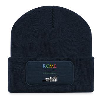 Jubilé de Rome 2025Pèlerins de l’Espérance Classique anglais - Beanie recyclé à patch - bleu marine - Devant