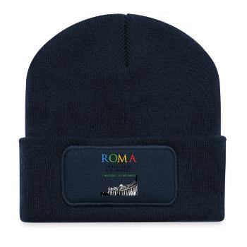 Rome 2025 Jubilé Pèlerins de l’Espérance, classique - Beanie recyclé à patch - bleu marine - Devant