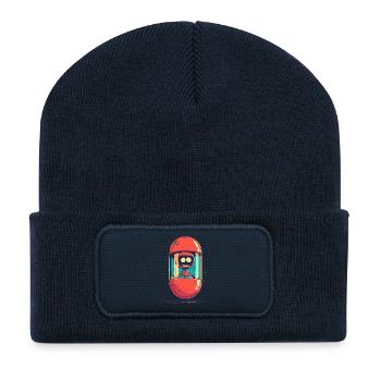 Capsulinaut - Recycelte Patch Beanie - French Navy - Vorne