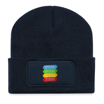Rome 2025 Jubilee Spanish Jubilee Hymn - Recycled Patch Beanie - french navy - Front