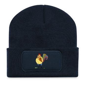 Hahn - Recycelte Patch Beanie - French Navy - Vorne