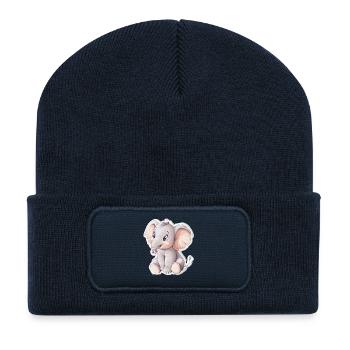 Elephant - Recycled Patch Beanie - french navy - Front