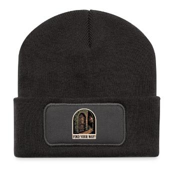 FIND YOUR WAY - Recycled Patch Beanie - dark grey - Front
