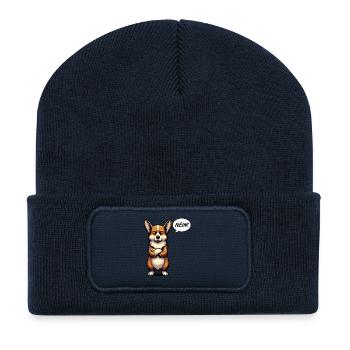 Nein Corgi Corgis Welsh Corgi Corgibesitzer Corgis - Recycelte Patch Beanie - French Navy - Vorne