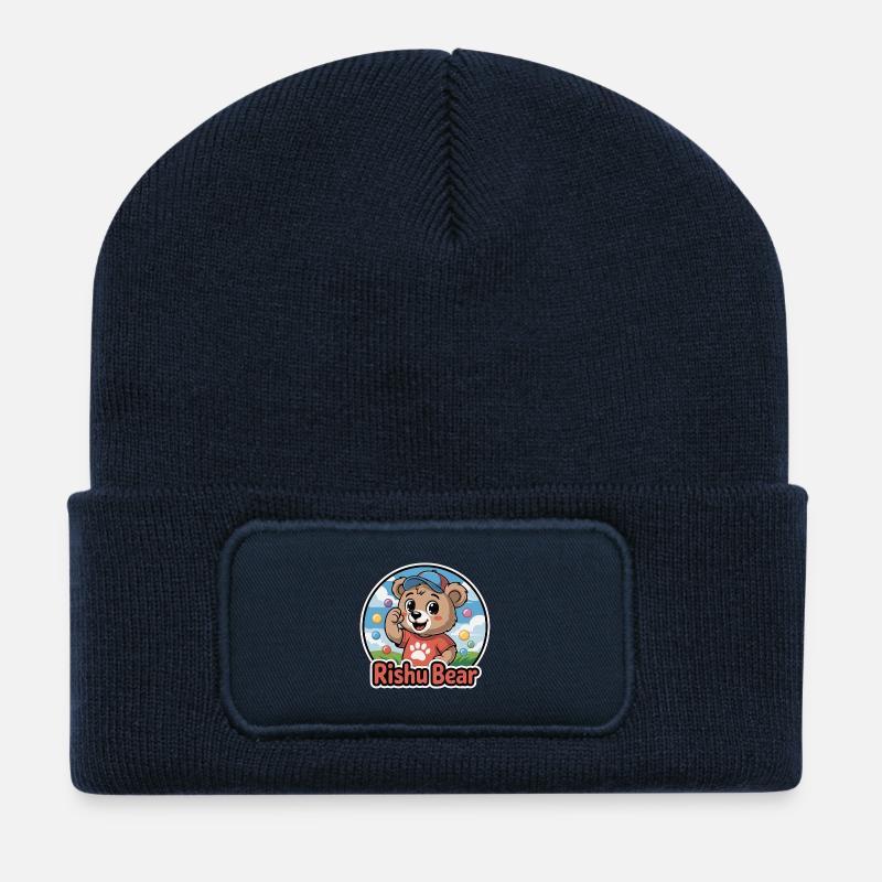 SÜSSER BÄR - Recycelte Patch Beanie - French Navy