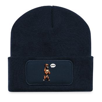 Nein Boxer Boxerhalter Boxerhund Boxerbesitzer - Recycelte Patch Beanie - French Navy - Vorne