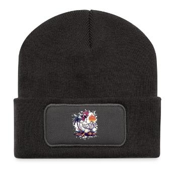 Palmier de l’île du coq - Beanie recyclé à patch - charbon - Devant