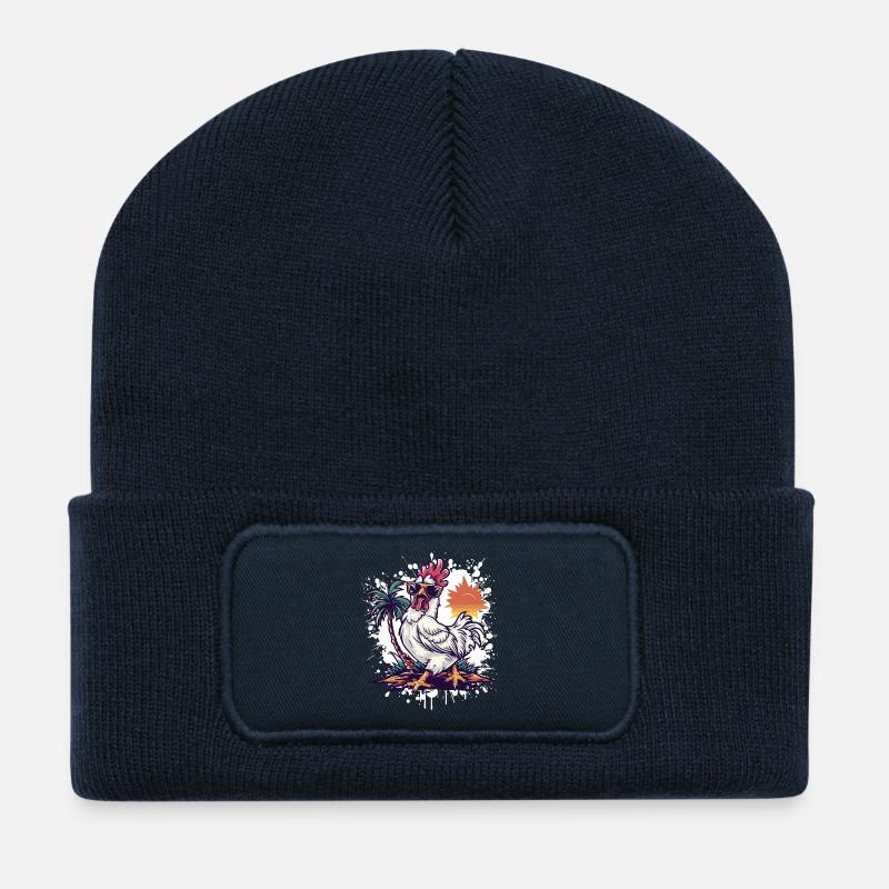 Hahn Insel Palme - Recycelte Patch Beanie - French Navy