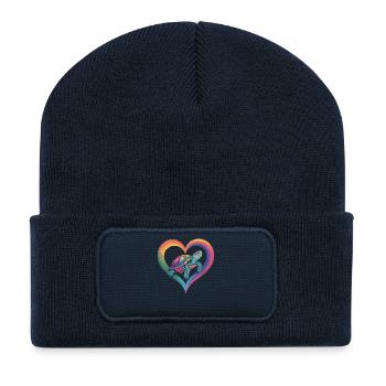 Colorful turtle - Recycled Patch Beanie - french navy - Front