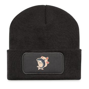 Wal - Recycelte Patch Beanie - Dunkelgrau - Vorne