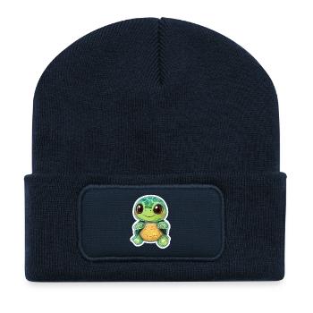 Turtle - Recycled Patch Beanie - french navy - Front