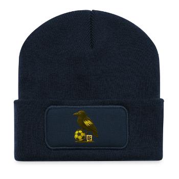 Vogel mit Fußball und Buchstabe E - Recycelte Patch Beanie - French Navy - Vorne