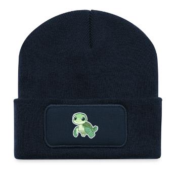 Turtle - Recycled Patch Beanie - french navy - Front