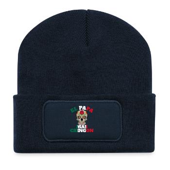 El Papa Mas Chingon - Recycled Patch Beanie - french navy - Front