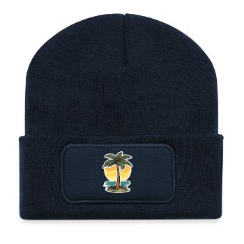 Palmier - Beanie recyclé à patch - bleu marine - Devant