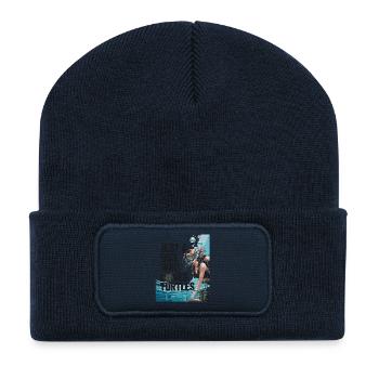 Just a girl who loves turtles - Recycelte Patch Beanie - French Navy - Vorne