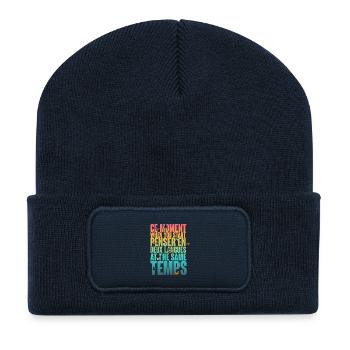 DICTON COOL POUR LES MULTILINGUES, LES INTERNATIONAUX - Beanie recyclé à patch - bleu marine - Devant