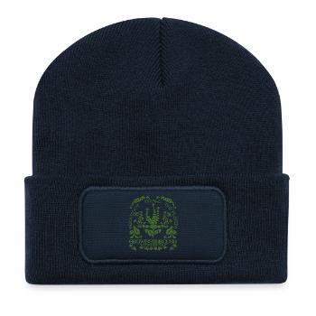 GRÜSSEN AN PFLANZEN - Recycelte Patch Beanie - French Navy - Vorne