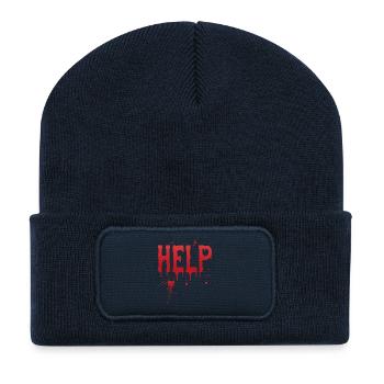 Help - Recycled Patch Beanie - french navy - Front