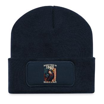 Born Free 1982 – 43 Jahre American Spirit - Recycelte Patch Beanie - French Navy - Vorne