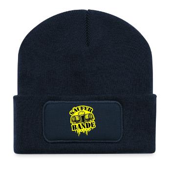 Säufer Bande Bier - Recycelte Patch Beanie - French Navy - Vorne
