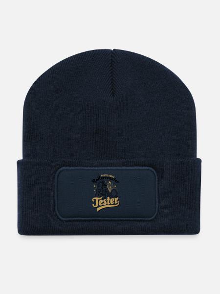 Professional Rollercoaster Tester - Recycelte Patch Beanie - French Navy