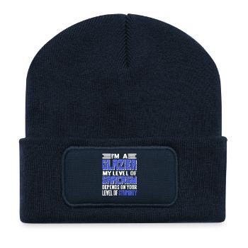 Glazier Bold Clean Trade Pride Minimalist - Recycled Patch Beanie - french navy - Front