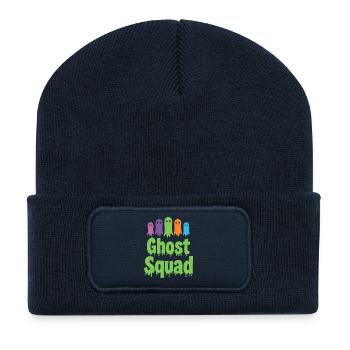 Ghost Squad - Halloween Ghost Saying - Recycled Patch Beanie - french navy - Front