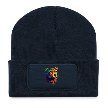 Cheetah Cheetah Big Cat Cat Lover Cheetah - Recycled Patch Beanie - french navy - Front