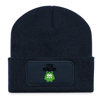 Kleines Monster - Recycelte Patch Beanie - French Navy - Vorne