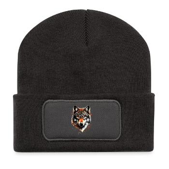 Wolf Love Wolves Wolf Pack Wolfhound Wild Wolf - Recycled Patch Beanie - dark grey - Front