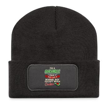 I'm A Guacamole Boy Cooler Than Normal Boys - Recycled Patch Beanie - dark grey - Front