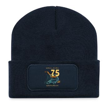 WALKING AID FAST... FAST 75 ALREADY REACHED - Recycled Patch Beanie - french navy - Front