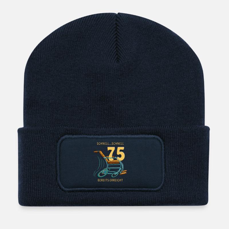 GEHHILFE SCHNELL...SCHNELL 75 BEREITS ERREICHT - Recycelte Patch Beanie - French Navy