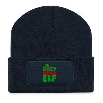 Cozy Little Elf - Cozy Christmas Elf - Recycled Patch Beanie - french navy - Front