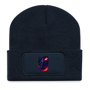 Kosmischer Astronaut auf der Erkundung der Galaxie - Recycelte Patch Beanie - French Navy - Vorne