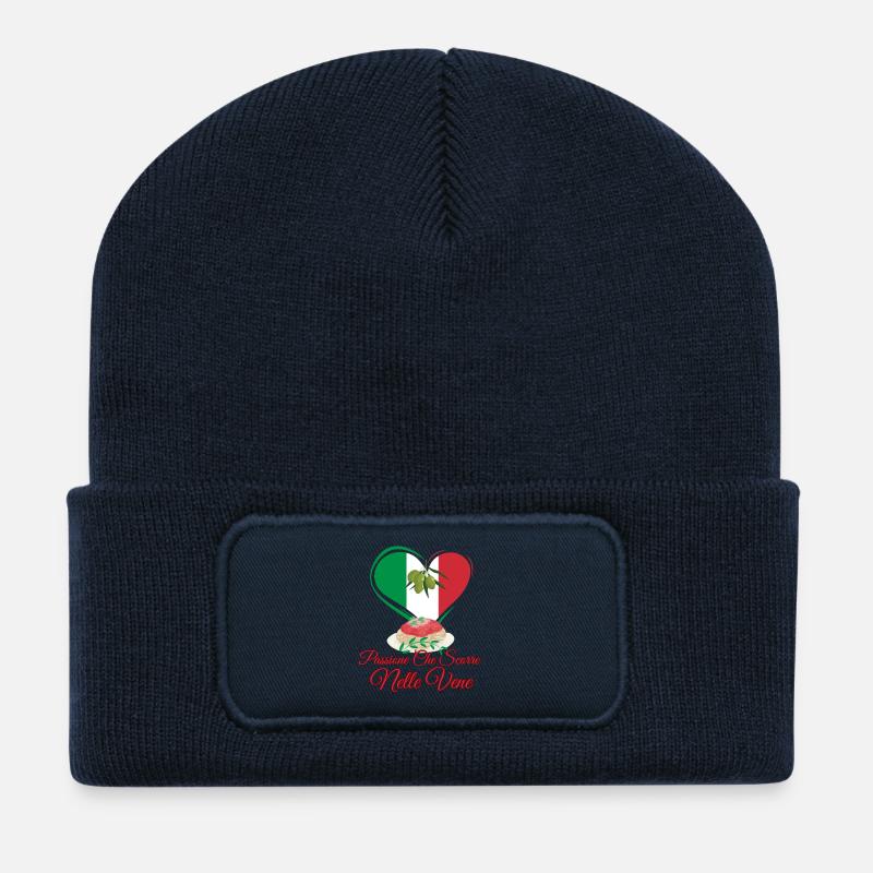 Cuore Italiano Pasta Passione - Recycelte Patch Beanie - French Navy