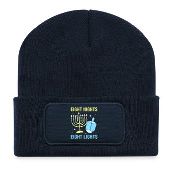 Hanukkah Chanukkah Hanukah - Recycelte Patch Beanie - French Navy - Vorne