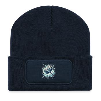 Mjolnir Power Strike Illustration - Recycled Patch Beanie - french navy - Front