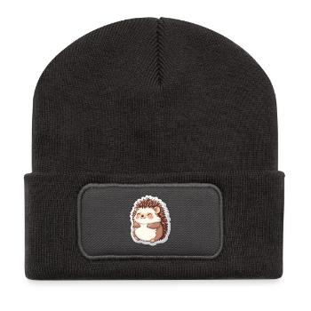 Igel - Recycelte Patch Beanie - Dunkelgrau - Vorne