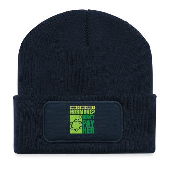 Biologielehrer Biologe Mikrobiologie Biologe - Recycelte Patch Beanie - French Navy - Vorne
