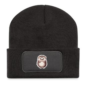 Igel - Recycelte Patch Beanie - Dunkelgrau - Vorne