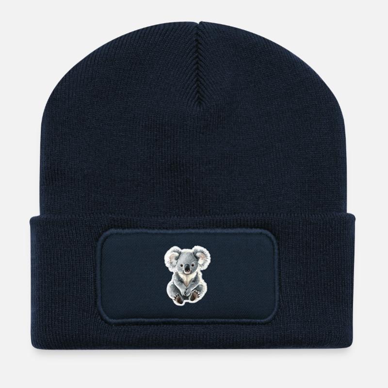 Koala - Recycelte Patch Beanie - French Navy