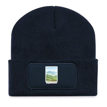Terrasses Sapa - Beanie recyclé à patch - bleu marine - Devant