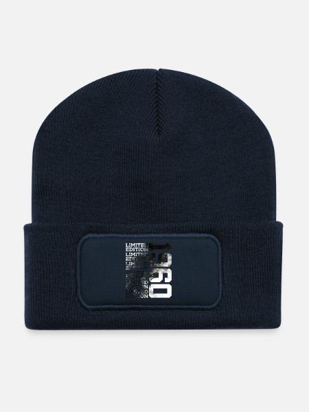 66 YEARS LIMITED EDITION 1960 66TH BIRTHDAY - Recycled Patch Beanie - french navy