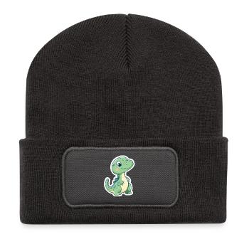 Dinosaure - Beanie recyclé à patch - charbon - Devant