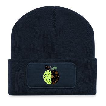 Apfel - Recycelte Patch Beanie - French Navy - Vorne